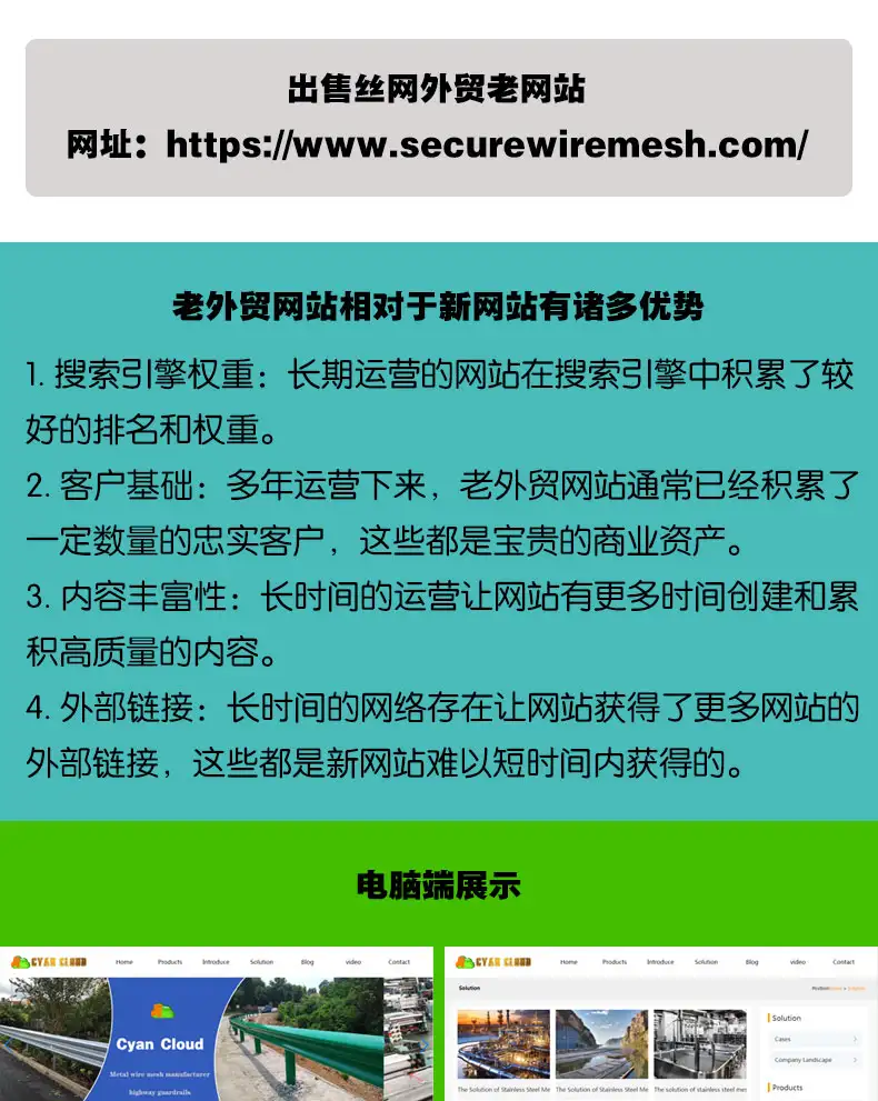 外贸老网站出售